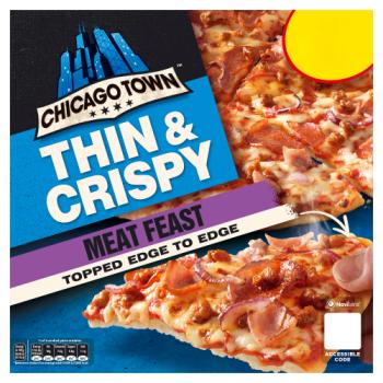 Chicago Town Thin & Crispy Meat Feast Pizza 325g