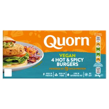 Quorn Vegan 4 Hot & Spicy Burgers 264g