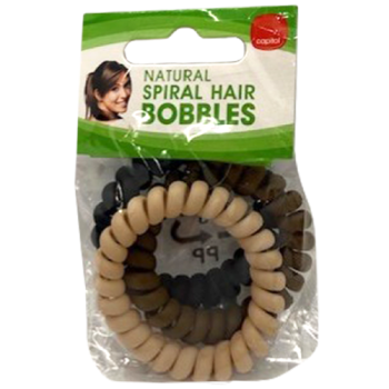 Capitol Natural Spiral Hair Bobbles 3pk 