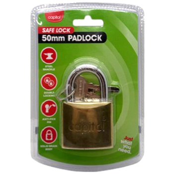 Capitol Safe Lock 50mm Padlock 