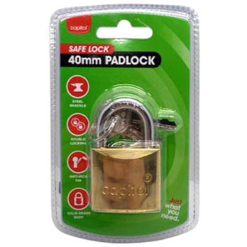 Capitol Safe Lock 40mm Padlock 