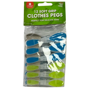 Capitol Home Soft Grip Clothes Pegs 12pk 