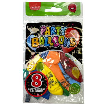 Capitol Happy Birthday Party Balloons 8pk 