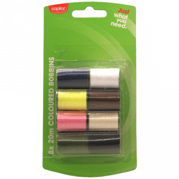 Capitol Coloured Bobbins 8 x 20cm 