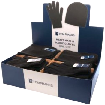 Tom Franks Men's Hat & Magic Gloves One Size 
