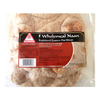 Sounas Wholemeal Naan Eastern Flat Bread 5s 