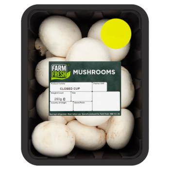 Farm Fresh Closed Cup Mushrooms 250g