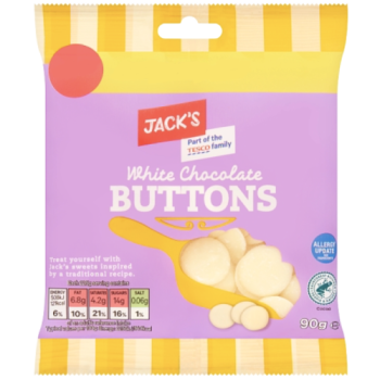 Jack's White Chocolate Buttons 90g