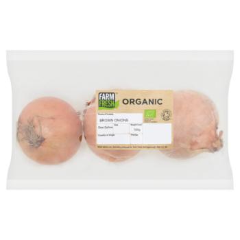 Farm Fresh Organic Brown Onions 500g