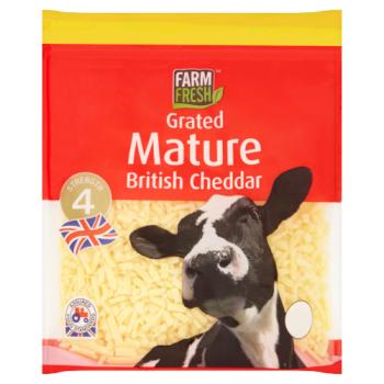 Farm Fresh Grated Mature British Cheddar 200g