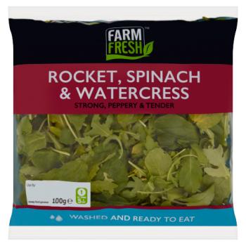 Farm Fresh Rocket, Spinach & Watercress 100g