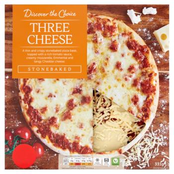 Discover the Choice Three Cheese Pizza 331g