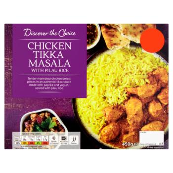 Discover the Choice Chicken Tikka Masala with Pilau Rice 450g