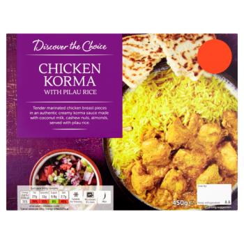 Discover the Choice Chicken Korma with Pilau Rice 450g