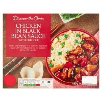 Discover the Choice Chicken in Black Bean Sauce with Egg Rice 450g