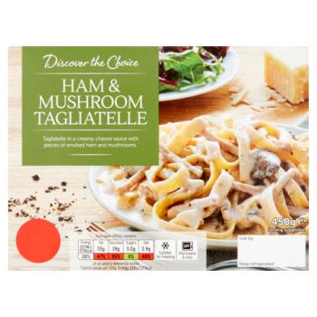 Discover the Choice Ham & Mushroom Tagliatelle 450g