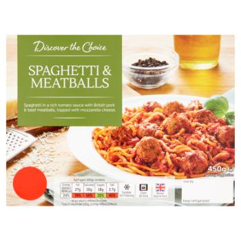 Discover the Choice Spaghetti & Meatballs 450g