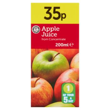Euro Shopper Apple Juice From Concentrate 200ml