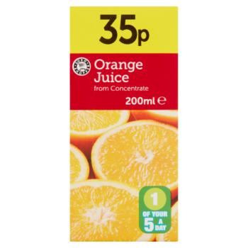 Euro Shopper Orange Juice from Concentrate 200ml