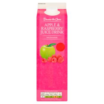 Discover the Choice Apple & Raspberry Juice Drink from Concentrate 1 Litre