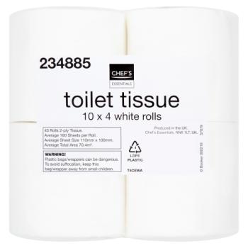 Chef's Essentials Toilet Tissue 40 White Rolls
