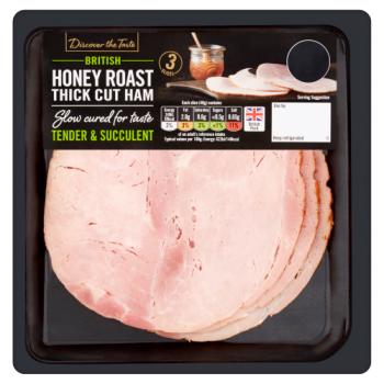 Discover the Taste British Honey Roast Thick Cut Ham 3 Slices 120g