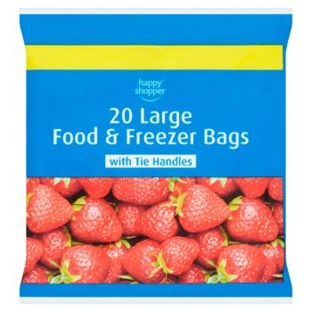 Happy Shopper 20 Large Food & Freezer Bags