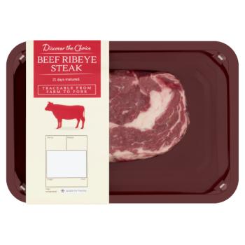 Discover the Choice Beef Ribeye Steak 227g