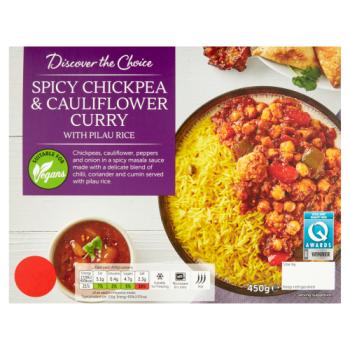 Discover the Choice Spicy Chickpea & Cauliflower Curry 450g