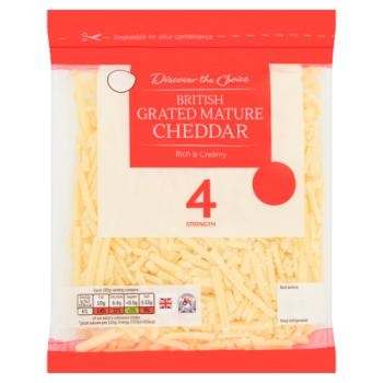 Discover the Choice British Grated Mature Cheddar 200g
