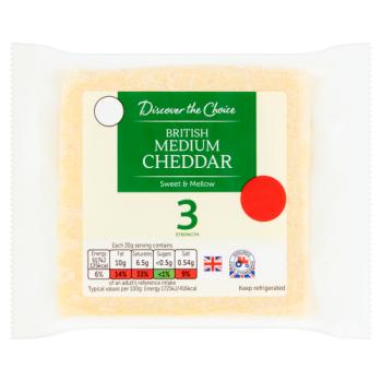 Discover the Choice British Medium Cheddar 200g
