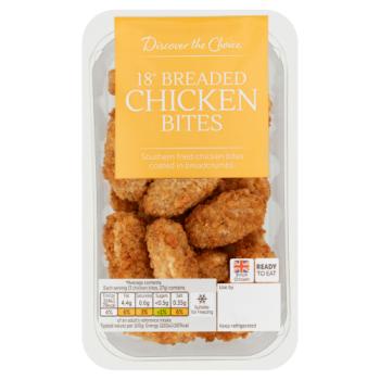 Discover the Choice 18 Breaded Chicken Bites 162g