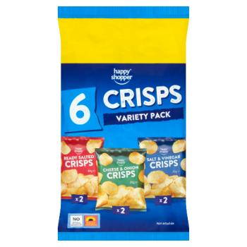 Happy Shopper Crisps Variety Pack 6 x 20g
