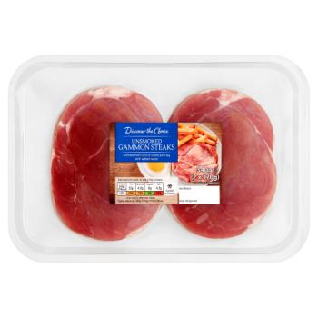 Discover the Choice Unsmoked Gammon Steaks 2 x 170g (340g)