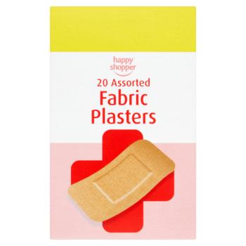 Happy Shopper 20 Assorted Fabric Plasters
