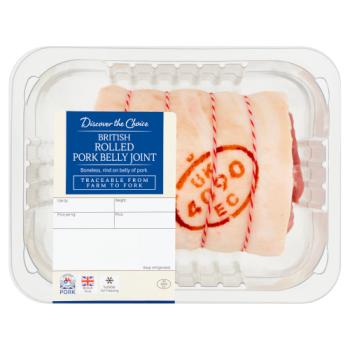 Discover the Choice British Rolled Pork Belly Joint 0.740kg