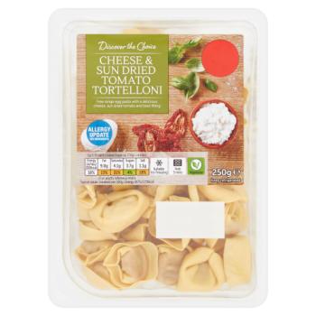 Discover the Choice Cheese & Sun Dried Tomato Tortelloni 250g