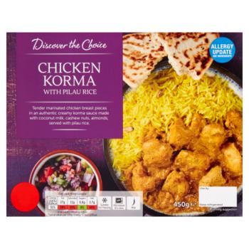Discover the Choice Chicken Korma with Pilau Rice 450g