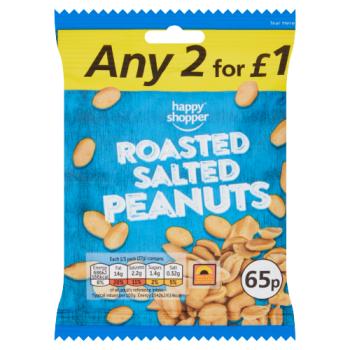 Happy Shopper Roasted Salted Peanuts 80g