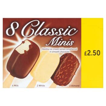 Classic 8 Minis Vanilla Ice Cream 400ml