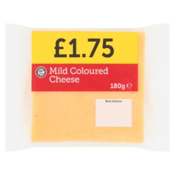 Euro Shopper Mild Coloured Cheese 180g