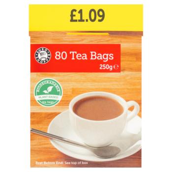 Euro Shopper 80 Tea Bags 250g