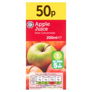 Euro Shopper Apple Juice from Concentrate 200ml