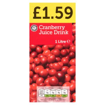 Euro Shopper Cranberry Juice Drink 1 Litre