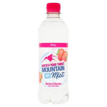 Mountain Mist Berries & Cherries Flavoured Still Spring Water 500ml