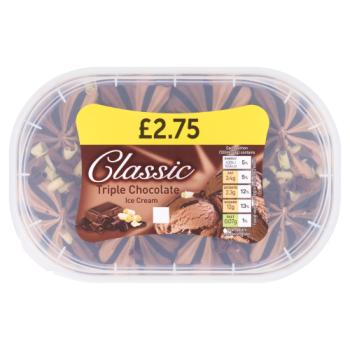 Classic Triple Chocolate Ice Cream 900ml