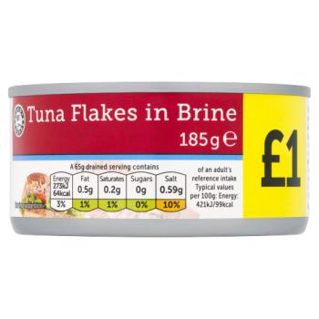 Euro Shopper Tuna Flakes in Brine 185g
