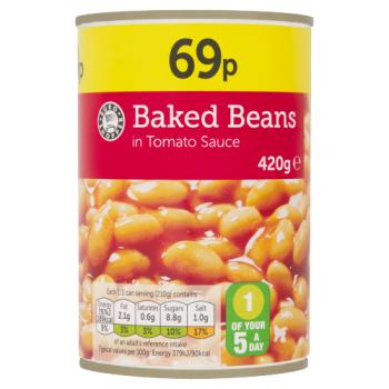 Euro Shopper Baked Beans in Tomato Sauce 420g