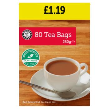 Euro Shopper 80 Tea Bags 250g