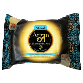 Nuage Argan Oil Cleansing Facial Wipes 2x25pk 